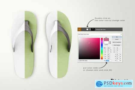 Rubber Flip Flop Sandals Mockup 6670930