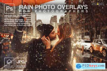 Rain Photoshop Overlays 6964341