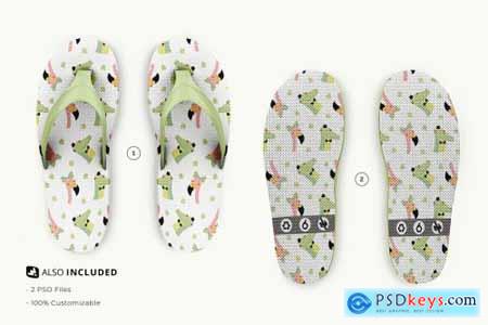 Rubber Flip Flop Sandals Mockup 6670930