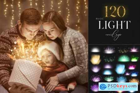 120 Magic Christmas Light Overlays