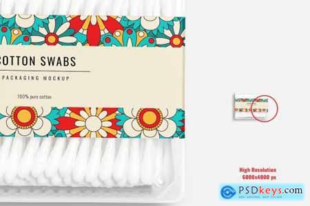Cotton Swabs Pack Branding Mockup 7116038