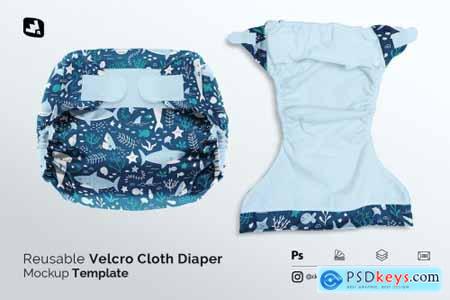 Reusable Velcro Cloth Diaper Mockup 5203506