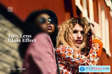 Tiny Lens Glass Effect Photo Effect Psd