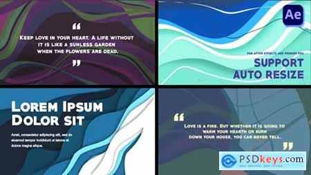 Colorful Wave-like Slides- Quote titles [After Effects] 37137809