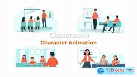 Classroom Character Animation Scene Pack 37148132