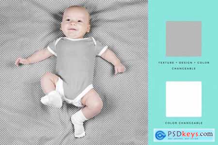 Top View Newborn Baby Outfit Mockup 4437883