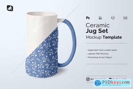Ceramic Jug Set Mockup 4729283
