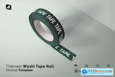 Themed Washi Tape Roll Mockup 4810216