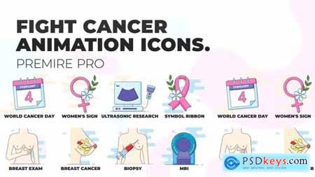 Fight cancer Animation Icons (MOGRT) 37186085