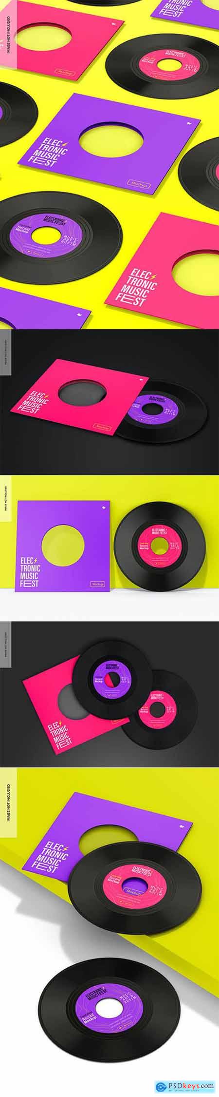 7 inch vinyl record mockup