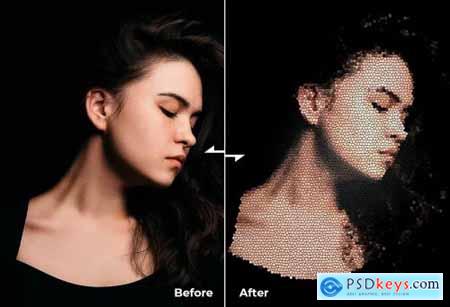 Photoshop Action - Scale Skin Effect