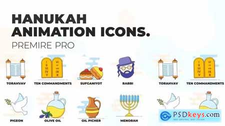 Hanukah Animation Icons (MOGRT) 37186458
