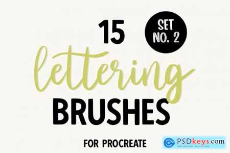 15 lettering brushes - set NO.2 7078762