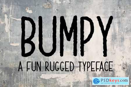 BUMPY - a fun rugged typeface 6979204