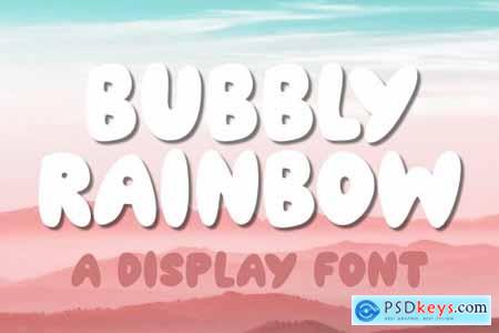 Bubbly Rainbow - A fun display font 6354593