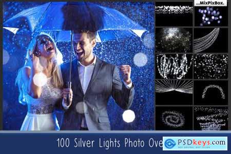 100 Silver Lights Photo Overlays 3550339