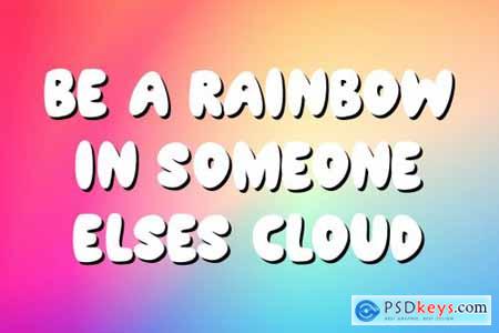 Bubbly Rainbow - A fun display font 6354593