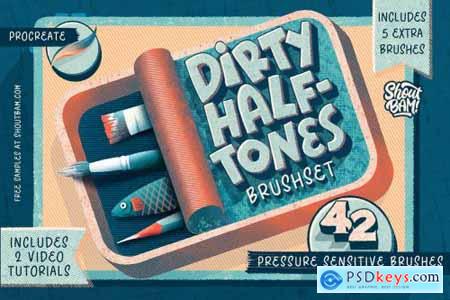 Dirty Halftones Brush Set 5089396