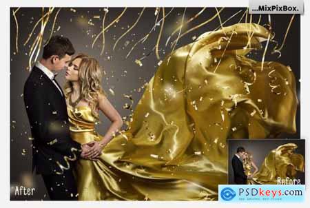 Golden Confetti Photo Overlays 3419663