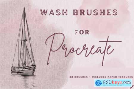 Procreate Wash Brushes X 38
