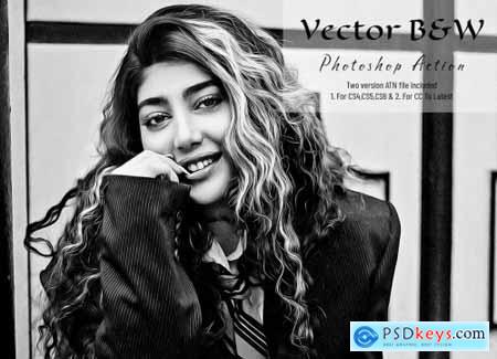 Vector B&W Photoshop Action 7151072
