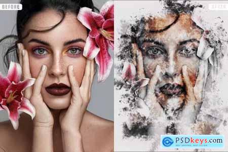 Ink Portrait Photohsop Effect