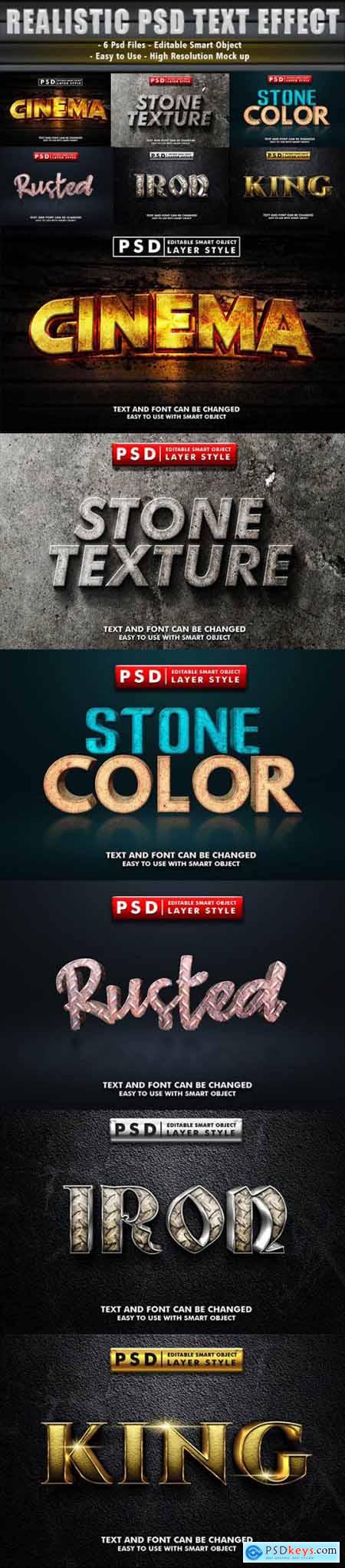 Set of 3D Realistic Text Effect 37182266