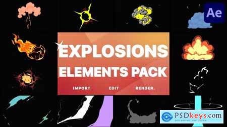Anime Explosion Elements - After Effects 37301741
