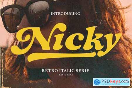 Nicky - Retro Italic Serif