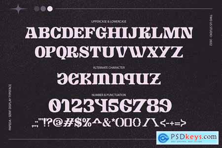 Papeda - Serif Display Typeface
