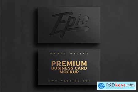 20 Gold Foil Business Card Mockup 7096458