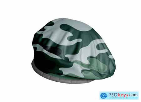 Beanie hat and Beret hat mockup