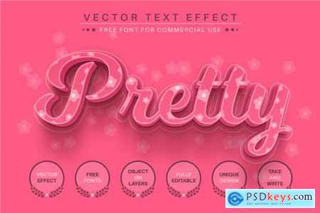 Pink Flower - Editable Text Effect 6734837