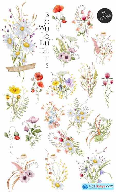Wild Flowers watercolor collection 7113962