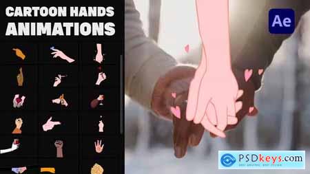 Cartoon Hands Stickers for After Effects 37326902