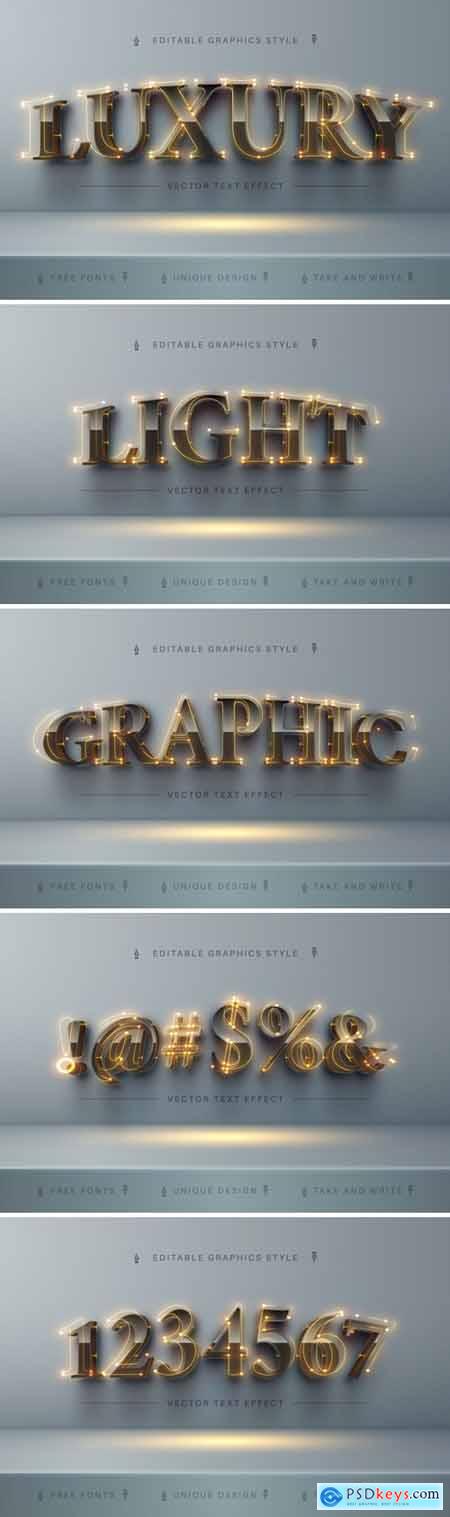 Luxury Light - Editable Text Effect, Font Style
