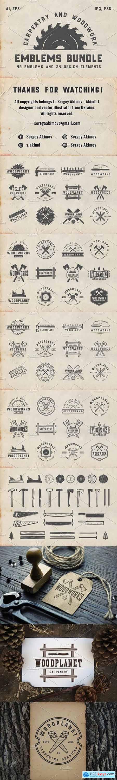 Vintage Carpentry Emblems part 2