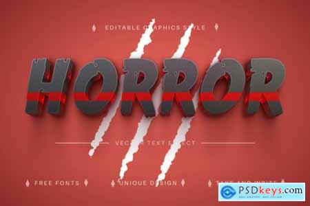Horror - Editable Text Effect 7166776