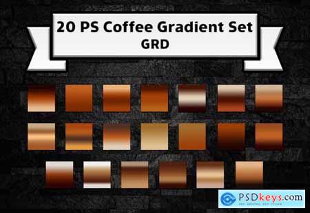 Photoshop Coffee gradient set GRD 7168201