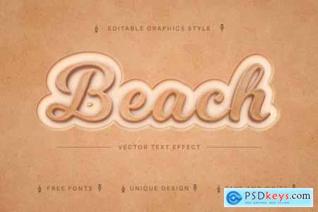 Sandy Beach - Editable Text Effect 7167984