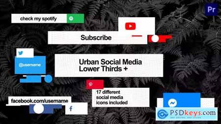 Urban Social Media Lower Thirds For Premiere Pro 37374940 