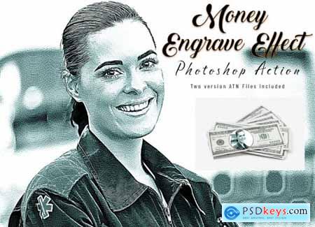 Money Engrave Effect PS Action 7171803