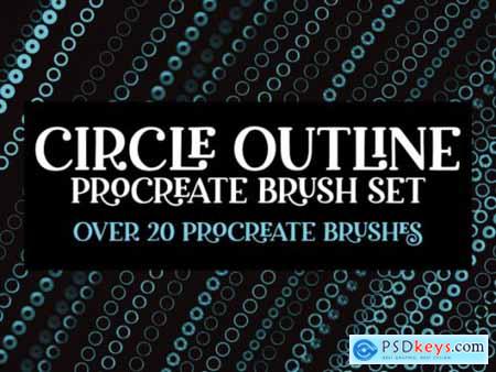 Procreate Circle Outline Brush Set Pack