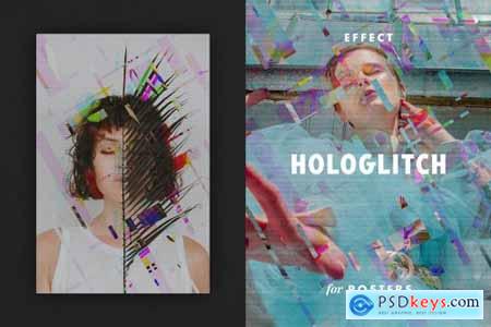Hologlitch Effect for Posters 7167698