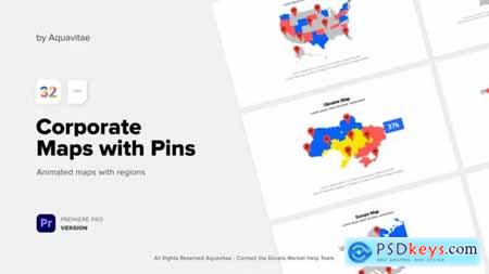 Corporate Maps With Pins l MOGRT for Premiere Pro 37395093