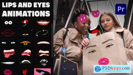 Lips And Eyes Mask Stickers for Premiere Pro 37444943