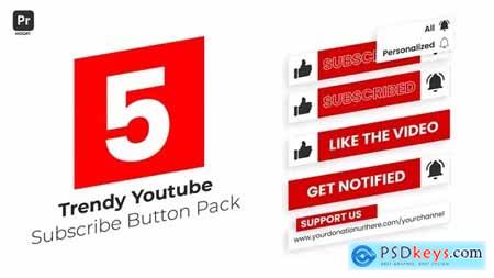 Trendy Youtube Subscribe Button Pack for Premiere Pro 37400632