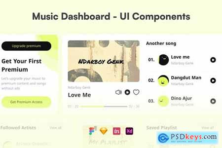 Music Dashboard - UI Components