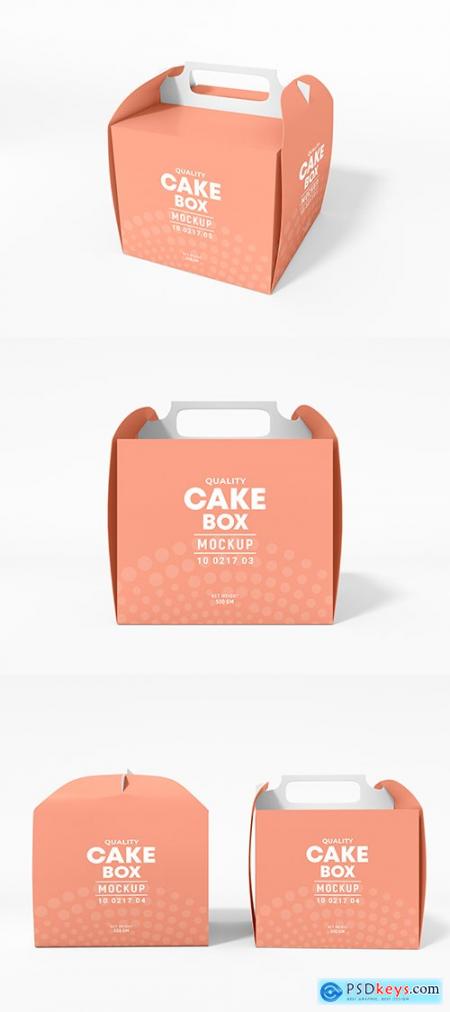 Disposable paper food delivery box packaging mockup