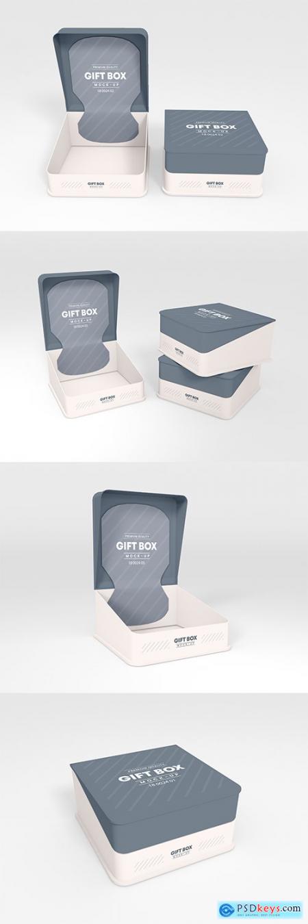 Luxury gift box branding mockup